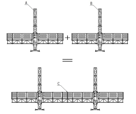 Plataforma de trabajo del palo de Confortable que sube para la altura de funcionamiento 100 m